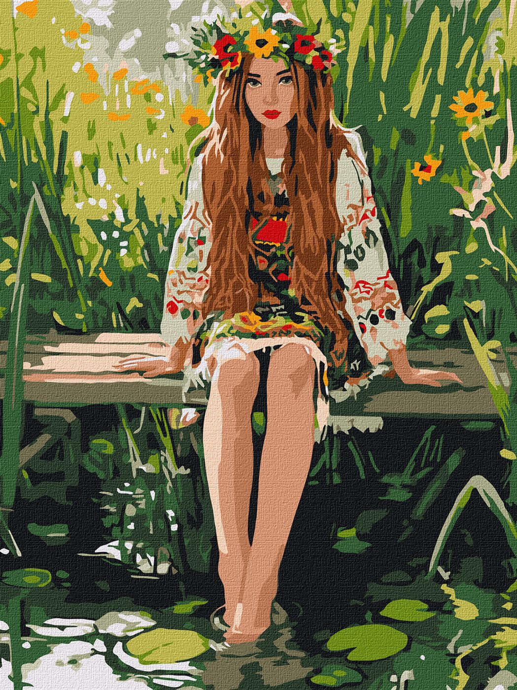 Набір для розпису по номерах "Очі, що чекають" 30х40см