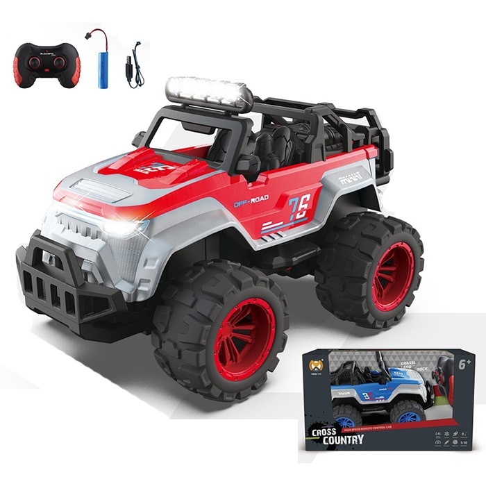 Джип 36815 радіокер., 2,4G, 1:16, акум., USB, гум., колеса, корпус не б'ється, 2 кольори, світло,кор