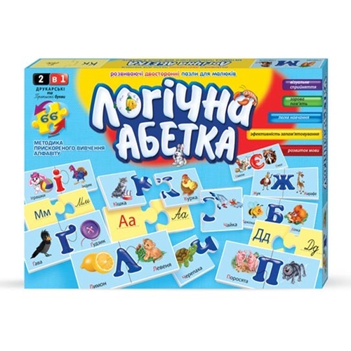 Гра наст. "Логічна абетка" укр.  DT 66 Asp-U ДАНКО ТОЙС