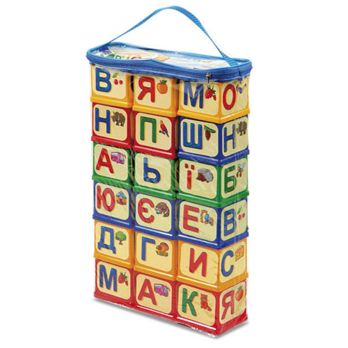 КУБИКИ "АБЕТКА" (18 пр.) УКР