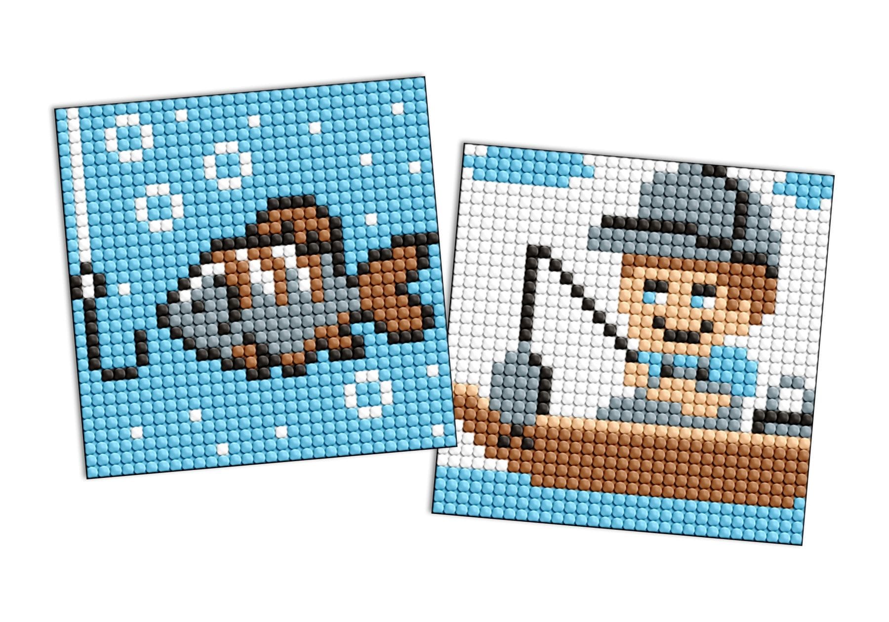 Набір з алмазною мозаїкою на самоклеючій основі для дітей "Професії.Рибак" 9х9см