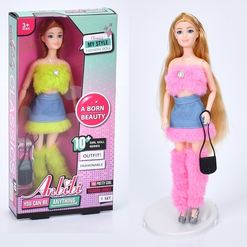 Лялька WX255-2 шарнірна, сумочка, 2 види, кор., 15,5-32-5,5 см.