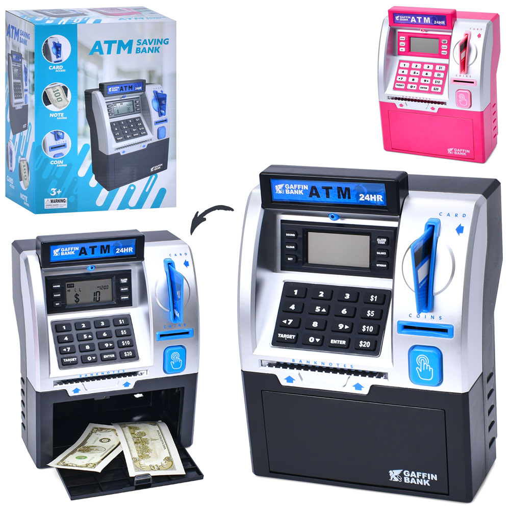 Банківський термінал WF-3016 скарбничка з кодом,електронне табло,відбиток,2кольори,муз.,світло,бат.,