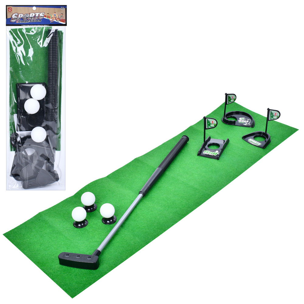 Гольф MR 1243 лунки, 1 клюшка, м'ячики 3 шт., ігрове поле 100-31 см., кул., 15,5-45-4 см.