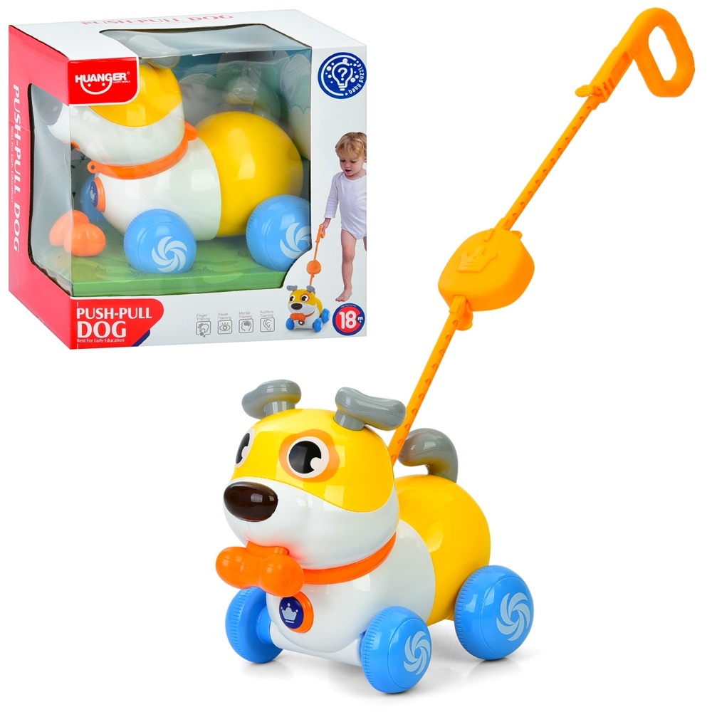 Каталка HE0553 на палиці, собака, сенсор, кістка, рух. дет., муз.,світло, бат.,кор.,25,5-25,5-19,5см