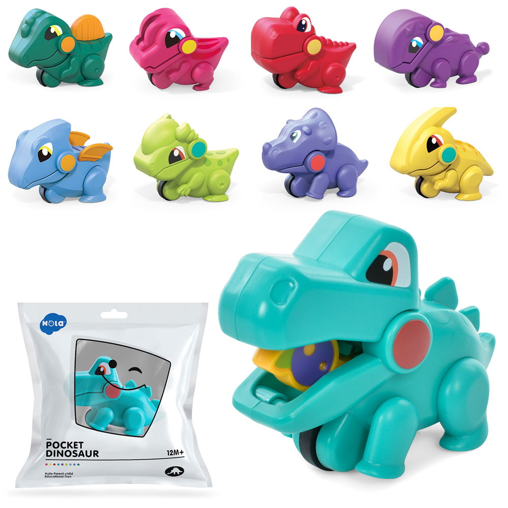 Іграшка HE797001 динозаври, 9 видів, рухає головою, кул., 16-14-3,5 см.