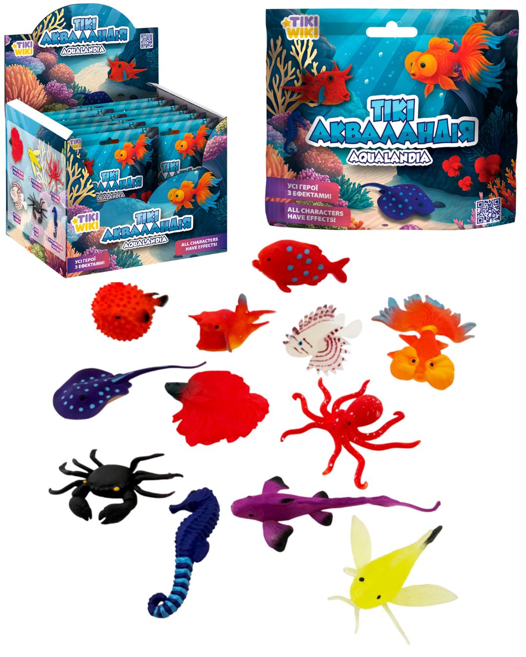Стретч-іграшка у вигляді тварини TIKI WIKI – ТІКІ АКВАЛАНДІЯ (у диспл.)