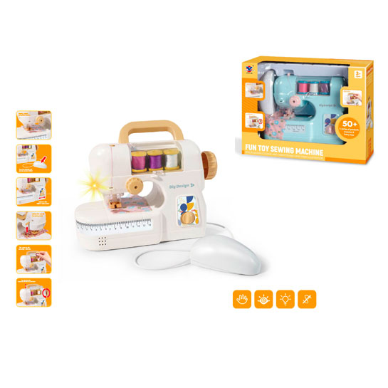 Швацька машина XS-25001 21-15-9см,шиє,педаль керув.,світло,нитки,тканина,на бат.,в кор.,26,5-20-10см