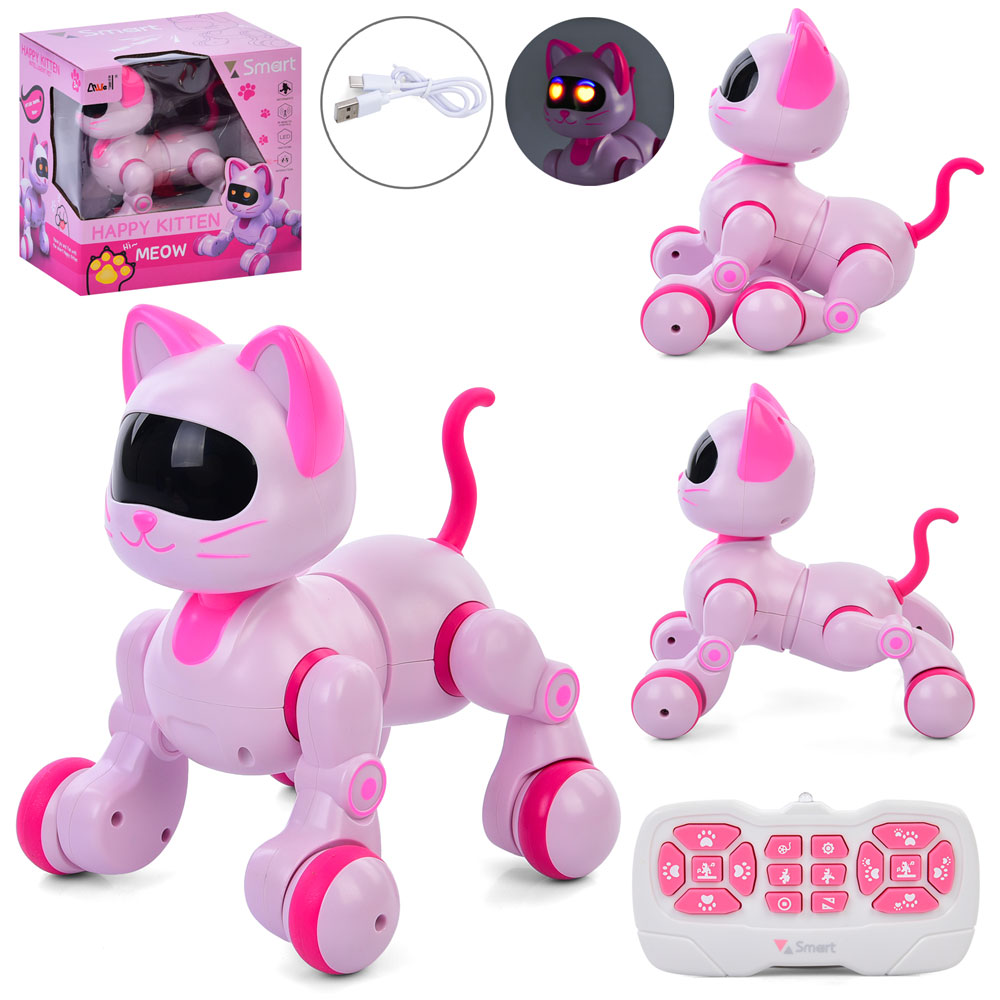 Тварина 6602 дист.кер.(ІЧ), кіт, танцює, акум, USB, муз., світло, кор., 26-20,5-26 см.