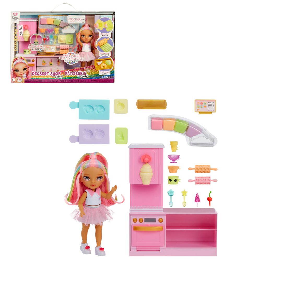 Ігровий набір з лялькою RAINBOW HIGH серії "Littles" – КОНДИТЕРСЬКА КЕНДІ (з аксес.)