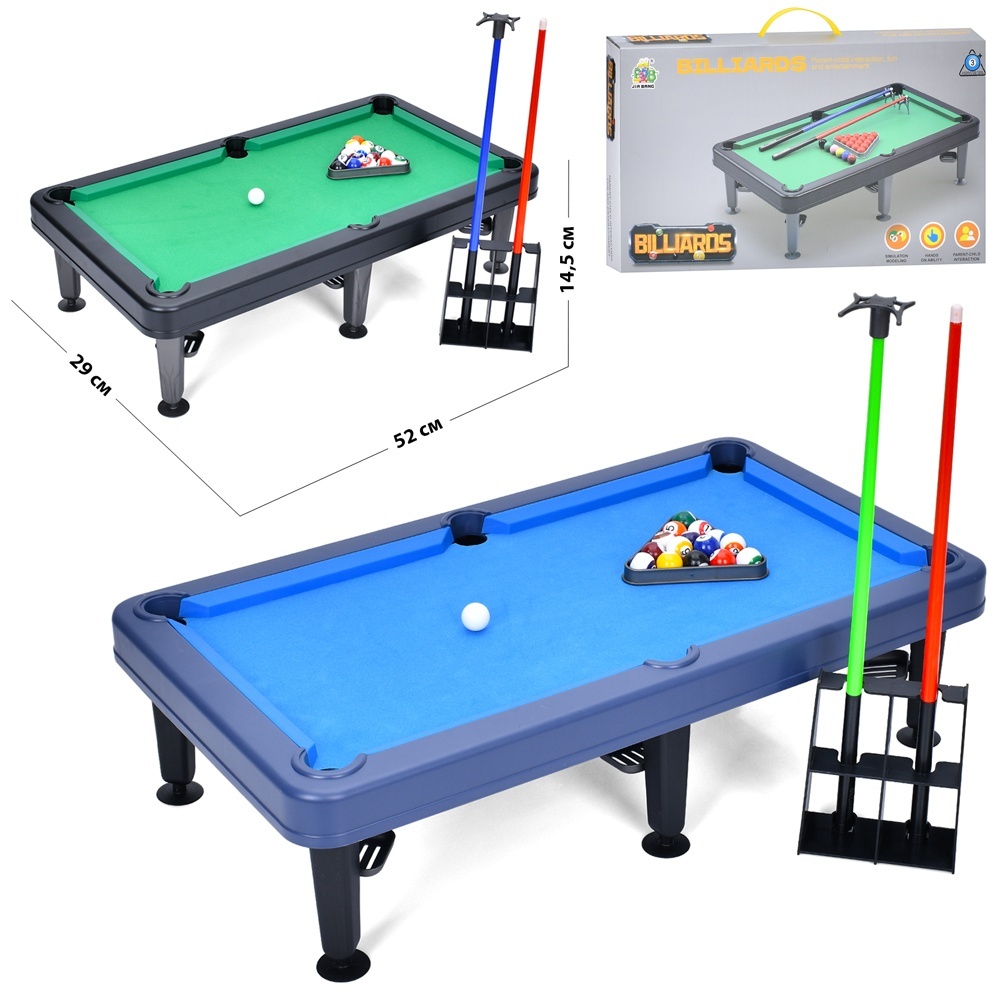 Більярд 788-110Y на ніжках, поле 44-21 см., кій 2 шт., кулі, 2 кольори, кор., 52,5-30-6 см.