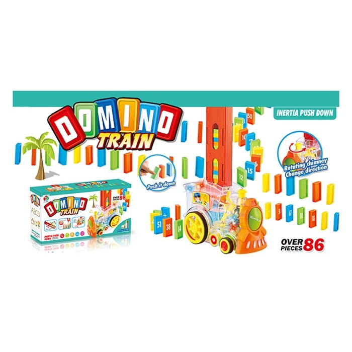 Поїзд 918 їздить, дерева, доміно, 86 дет., муз., світло, бат., кор., 27-14-8 см.