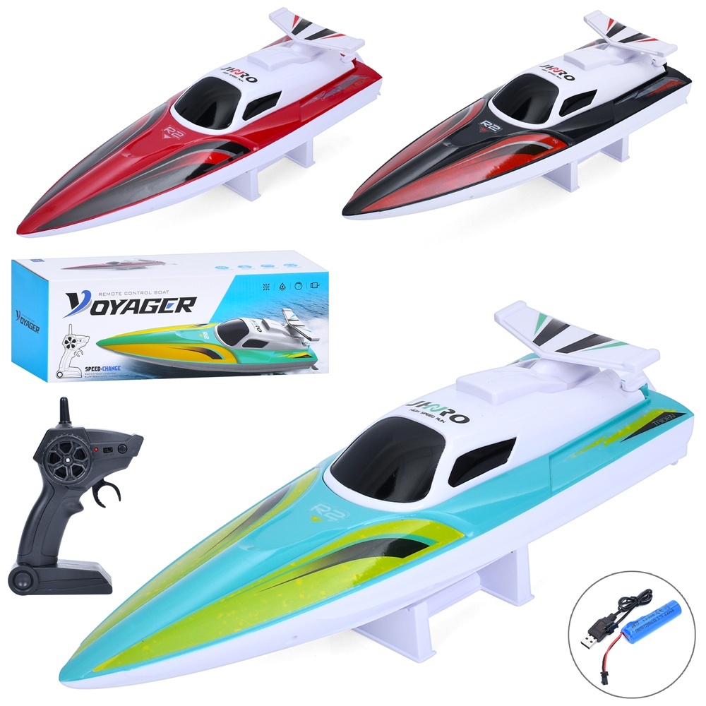 Катер 880 радіокер. 2,4G, акум., USB, 3 кольори, кор., 38-13,5-13,5 см.