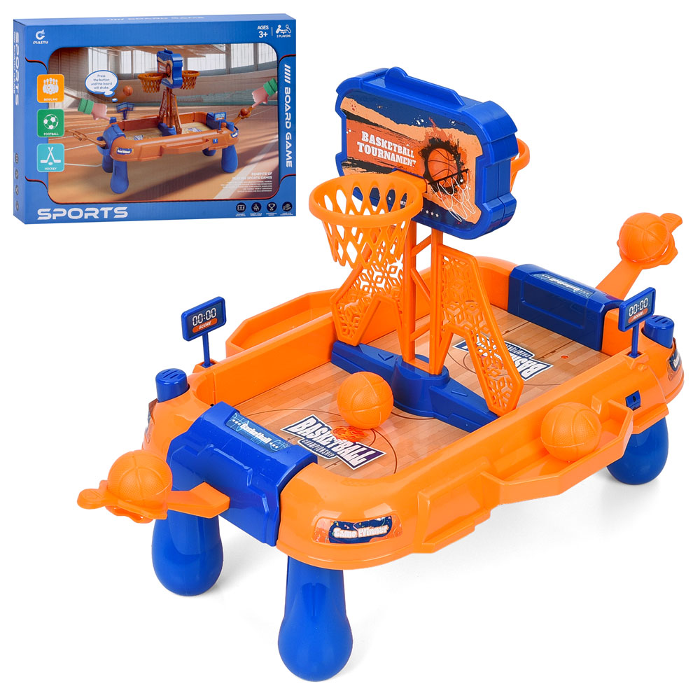 Гра 852-A баскетбол,ігровий столик 47-25-в28см,лічильник(механічний),м'яч 4шт, в кор-ці, 37,5-26-7см