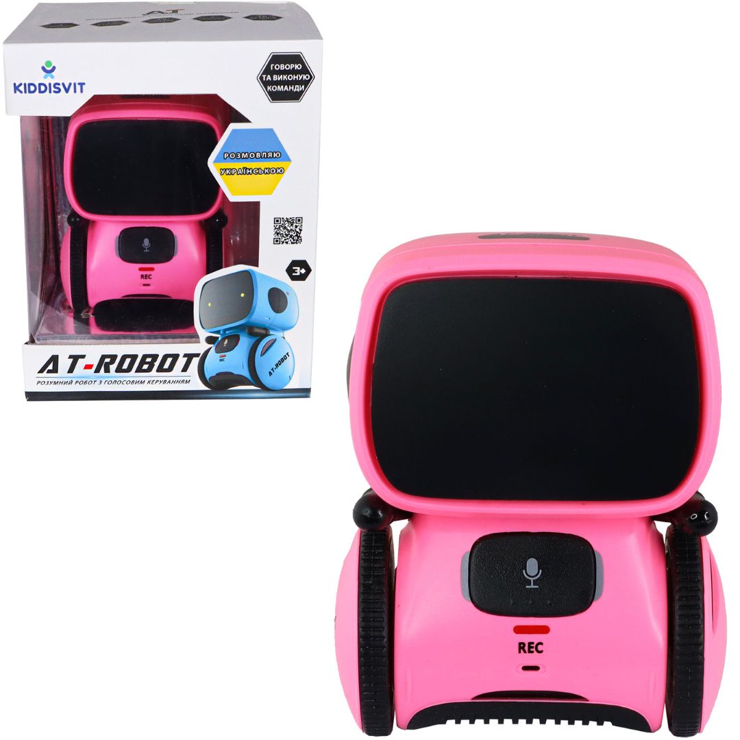Інтерактивний робот з голосовим керуванням - AT-ROBOT (рожевий, озвуч.укр.)