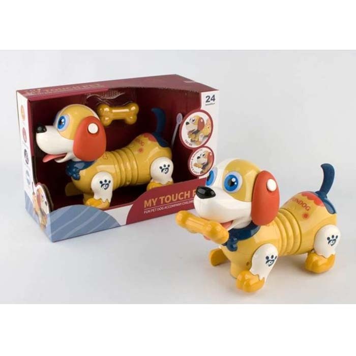 Тварина 11060 собака,сенсор.,їздить,кістка(магніт.),реагує на кістку,муз.(англ),світло,бат.,кор.,31-