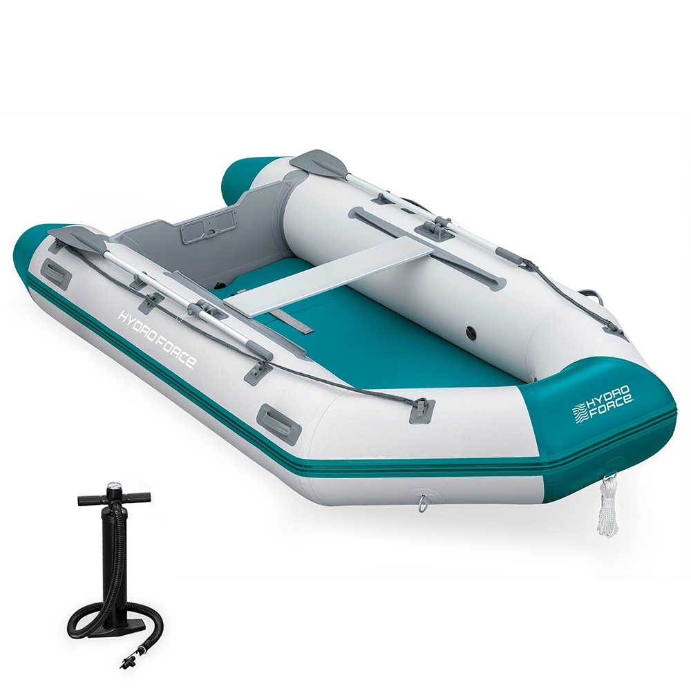 Човен BW 65049 330-162-44см, 4 ручки, 2 весла 162см. (алюміній), ручний насос, сумка