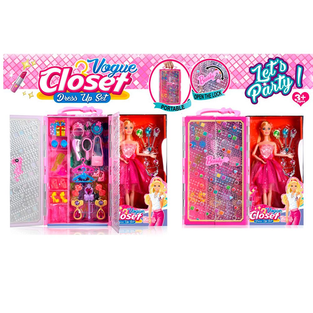 Лялька DSJ948-A  шарнірна, гардероб,прикраси,взуття,в карт.обгортці/пакет, 35-32-6,5см