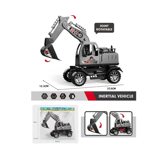 Будтехніка YJ5168-11A інерц, екскаватор, 30см, рухливі деталі, у пакеті, 37-25-12см