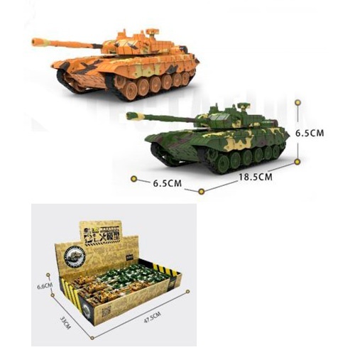 Танк 621 рухома башта, 2 кольори, 9 шт. в диспл., 50-29-7 см.