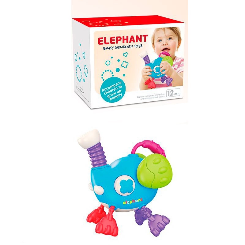 Гра BY210 слон, рухливі деталі, прорізувач, пискавка, кор., 15-12-8 см.