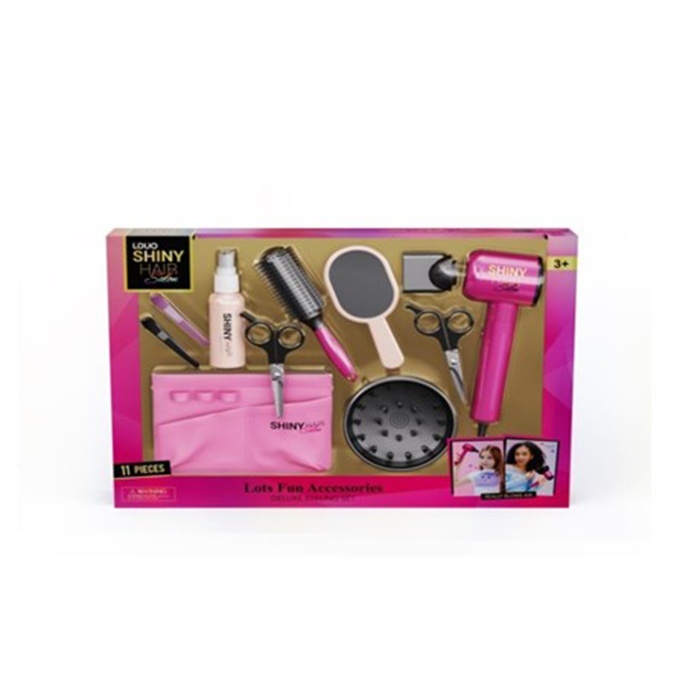 Набір аксесуарів 626019 набір перукаря,фен-повітря,гребіець,ножиці,флакон,шпильки,сумка,бат.,кор.
