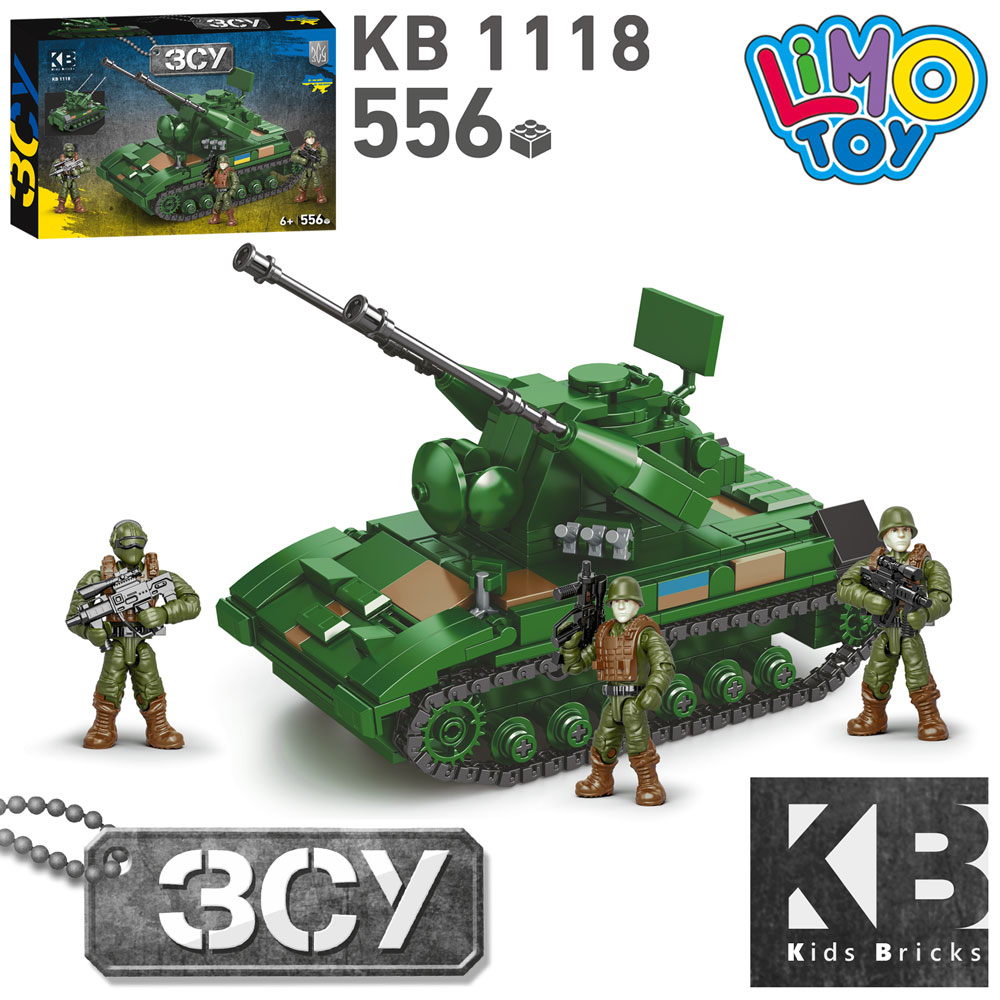 Конструктор KB 1118 військовий, танк, 508 дет., кор., 32-22-6 см.