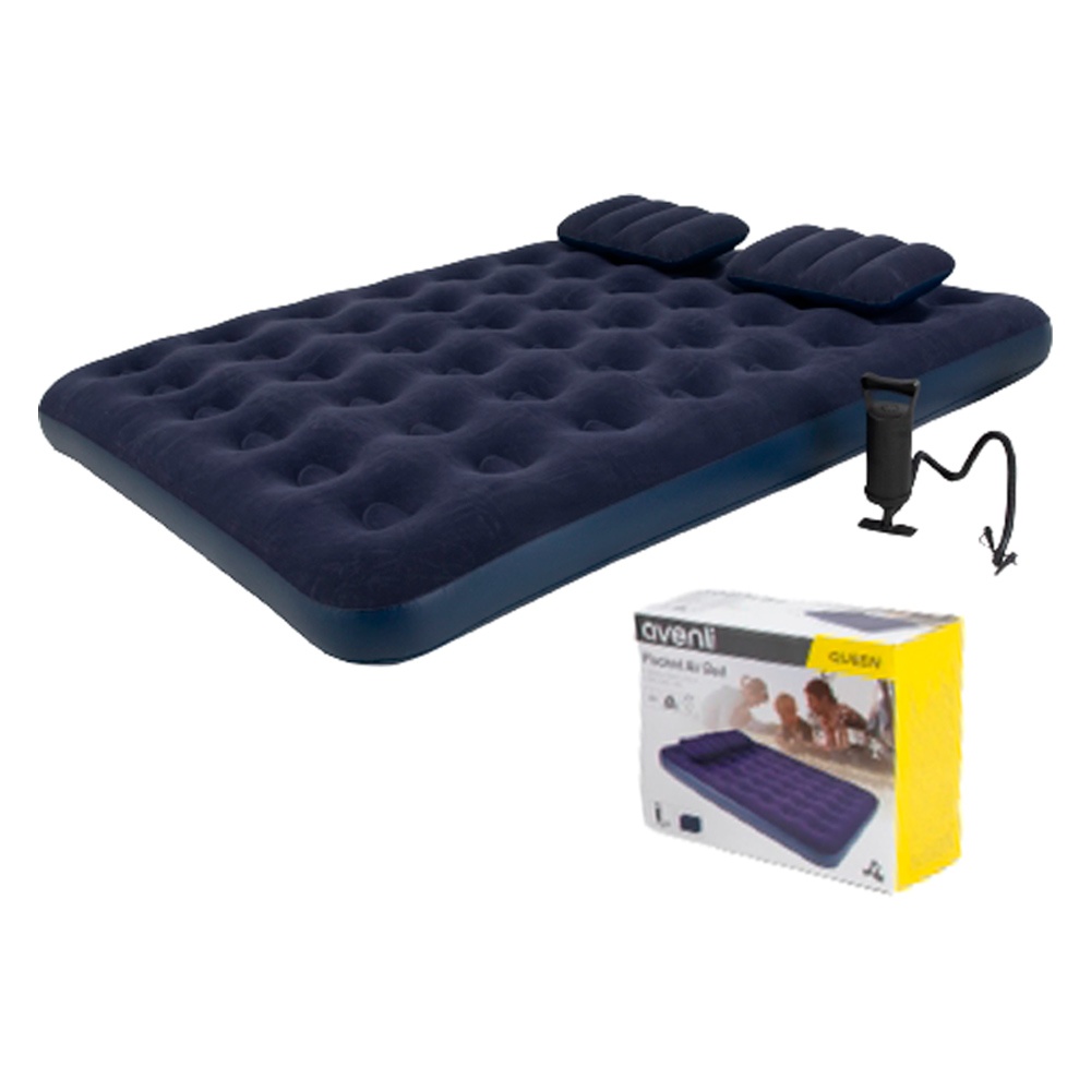 Велюр матрац 21470 надувний, 203х152х22см,флоковане покр,приміщення/вулиці, насос, 2 под.до 300кг