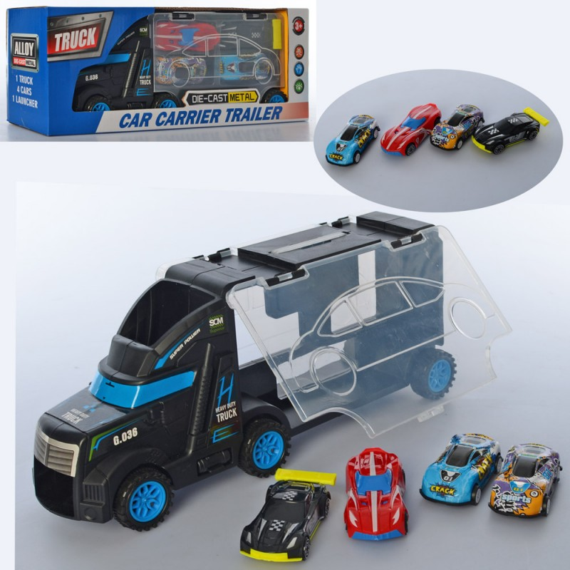 Трейлер XN808-8 машинка 4шт., кор., 33-12,5-7,5см.