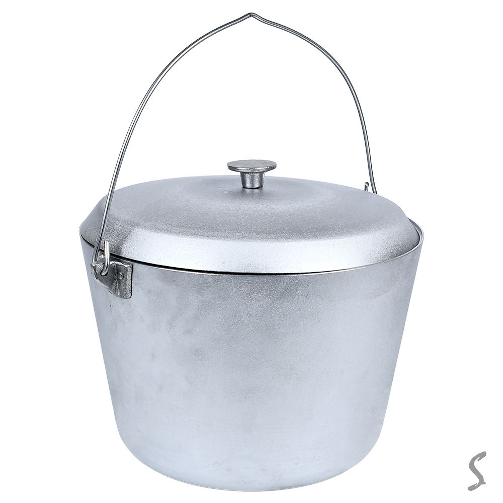 Казан алюмінієвий з дужкою та кришкою 10.0л УК-К10.0