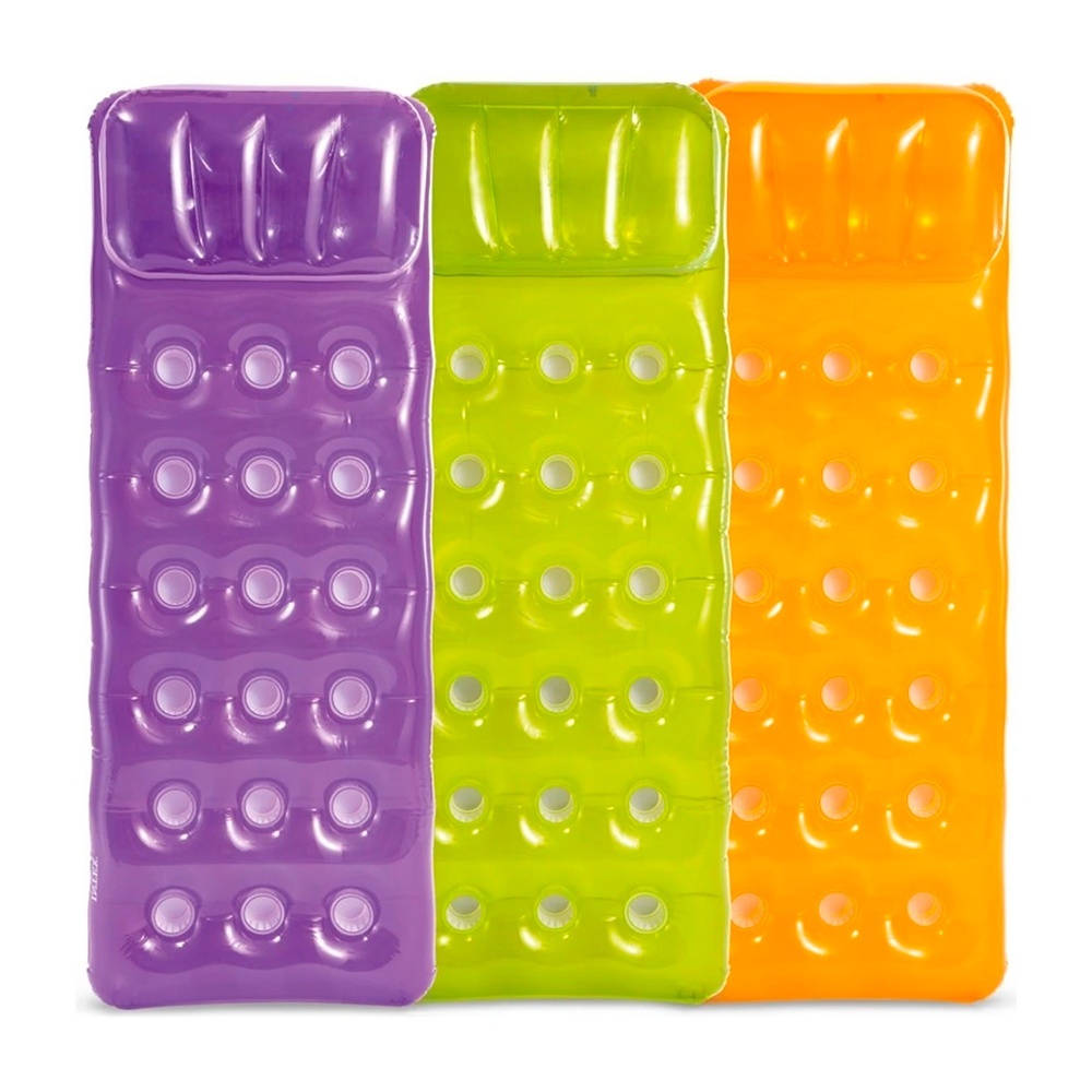 Матрац 58890 надувний, 188-71см., 2 повітряні камери, навантаження до 100 кг., 3 кольори, кор.