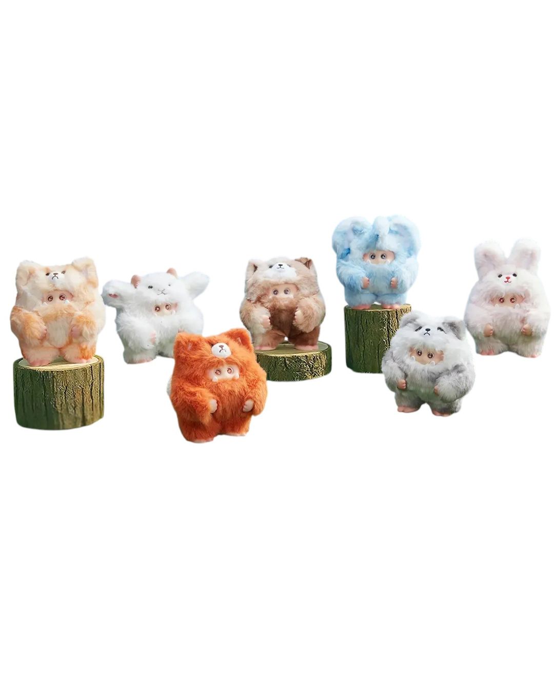 М'яка колекційна іграшка з кільцем GIGGLE MONSTER серія Лісові пухнастики(blind box) V2