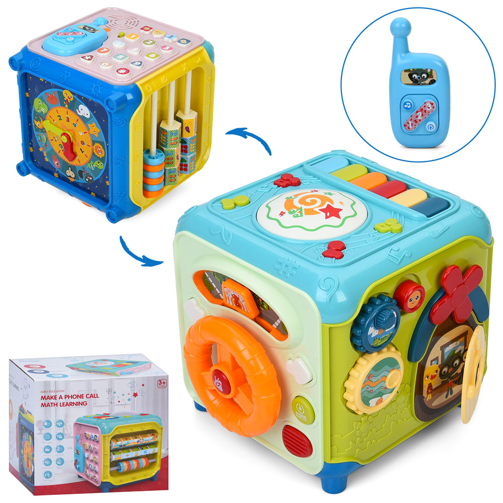 Гра PA188 куб,бізікуб,кермо,шестерні,піаніно,годин.,телеф.,муз.(англ.),світло,бат.,кор.,25,5-23,5-22