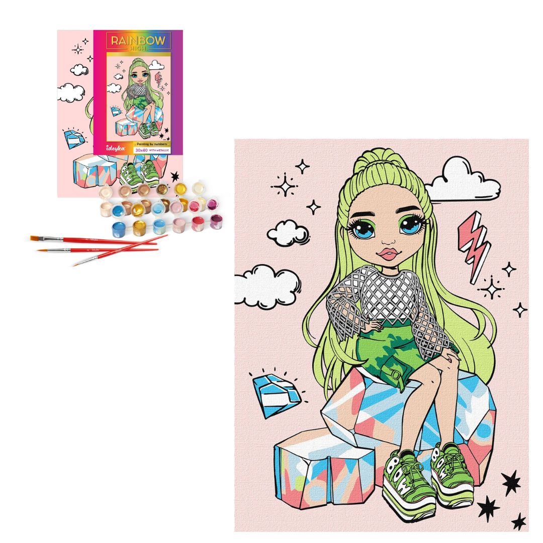 Картина за номерами для дітей "Rainbow High Jade Hunter" 30х40см