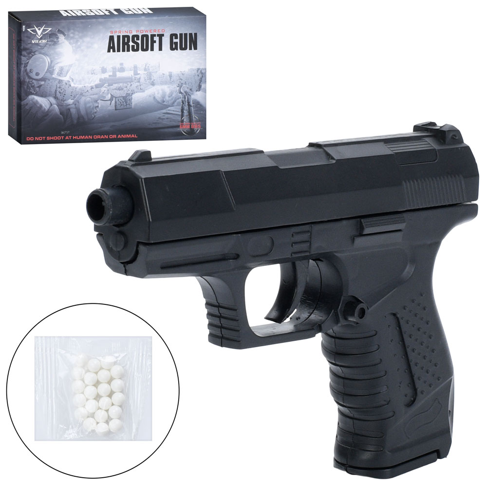 Пістолет 041 13см, пластикові кулі, в кор-ці, 16-10,5-3,5см