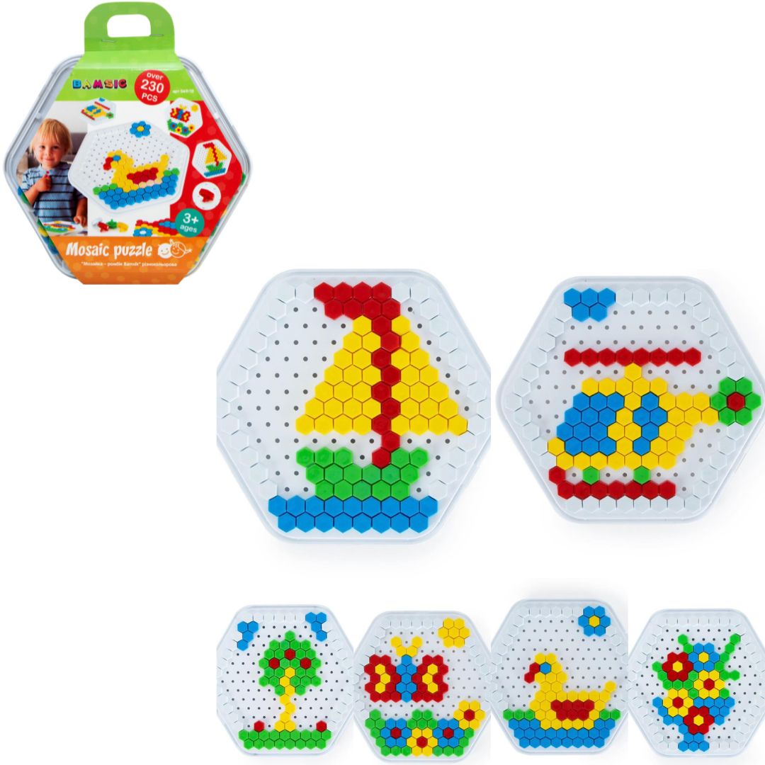 Набір дитячий «Мозаїка ромбик №1» артикул 069/12 (230 деталей) диам мозаїкi 15 мм Бамсик