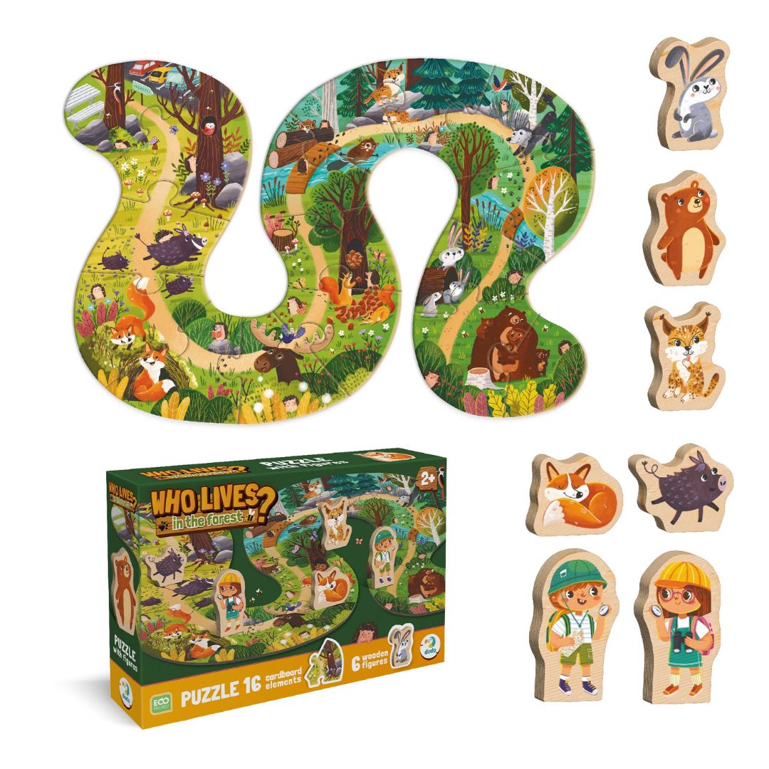 Пазл Хто живе в лісі?