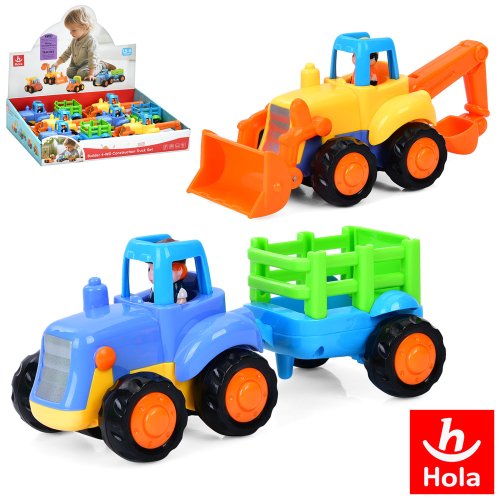 Спецтехніка 326AB  інерція, трактор, 15см, 2 види (з причепом, будтехніка), 6шт диспл.,34,5-8-24,5см