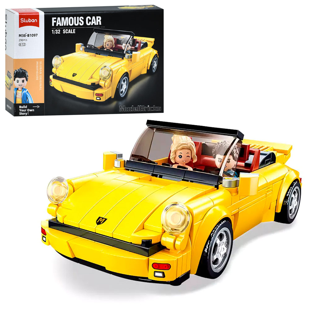 Конструктор SLUBAN M38-B1097 машинка, 1:32, 290 дет., фігурки, кор., 30-19-7 см.