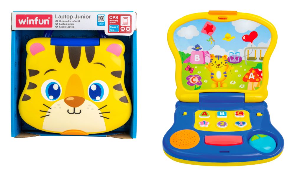 Ноутбук 8078-01 тигреня, фігури, букви, цифри, муз. (англ.), бат., кор., 23,5-24-6,5 см.