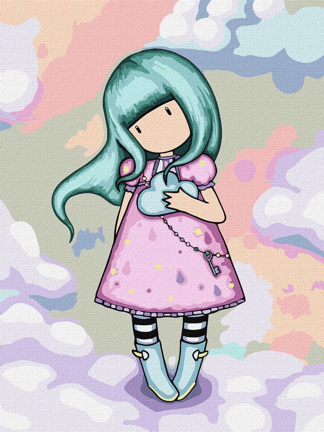 Картина за номерами для дітей "Ostara Santoro Gorjuss Collection" 30х40см