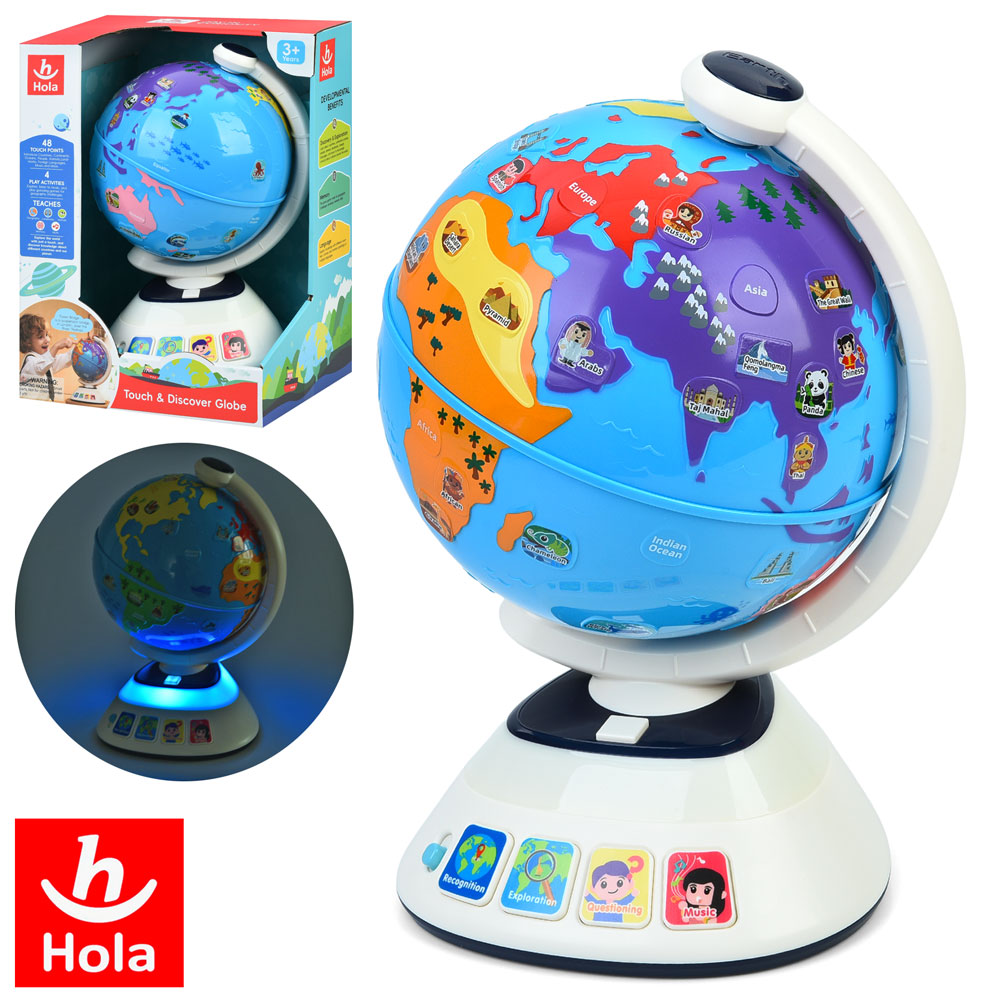 Гра HE898500 глобус, навчальний,сенсорний,2 реж. гучності,муз.(англ),світло,бат.,кор.,25,5-34,5-21,5