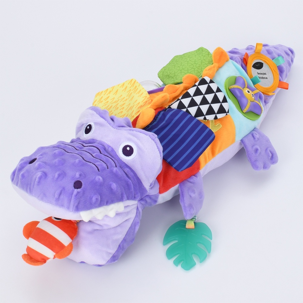 Гра HB 0110 крокодил, плюш,сенсорна гра/тактильна гра,шуршить,тріскачка,дзеркало,пискавка,кул.,24-37