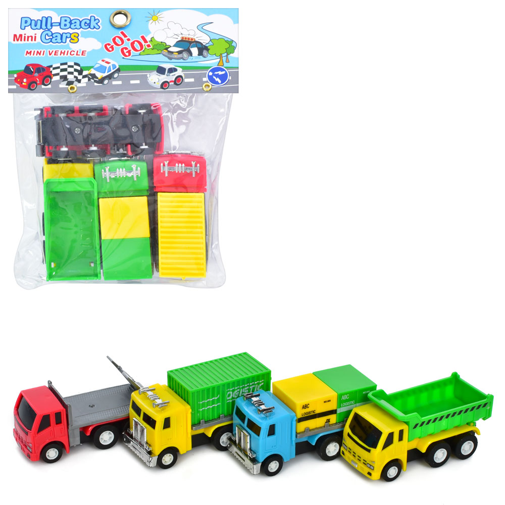 Набір машинок 2826-4  спецтехніка, 4 шт., кулю, 14-17-4 см.