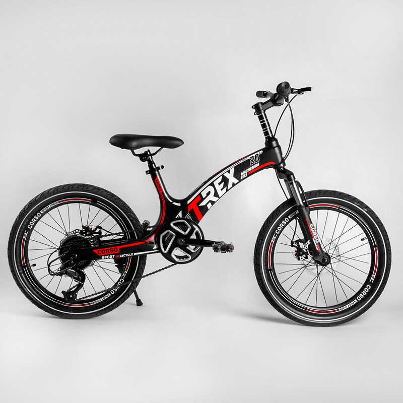 Фотография 1 товарной позиции интернет-магазина детских игрушек www.smarttoys.com.ua Дитячий спортивний велосипед 20 '' CORSO «T-REX» 41777 (1) магнієва рама, обладнання MicroShift, 7 швидкостей, зібраний на 75%