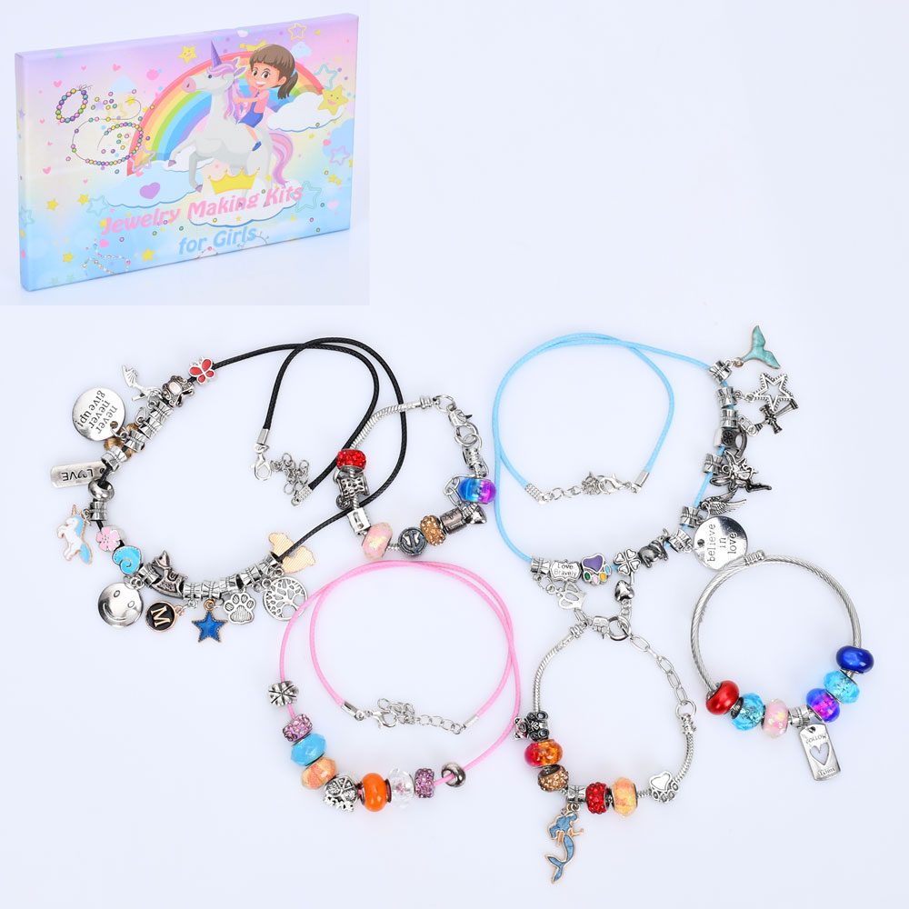 Бісер DLS-1156 намистини, підвіски, браслети, пласт.+мет., кор., 24-15-1 см.