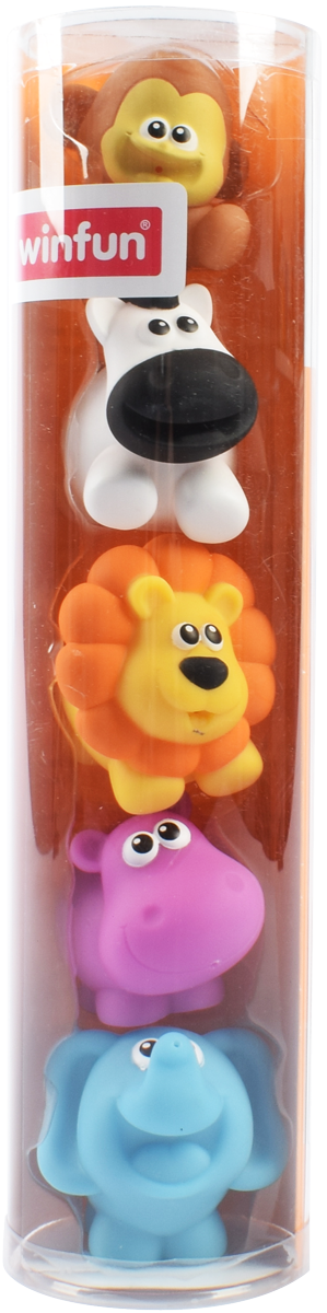 Тварини 1303-NI WinFun  для купання, бризкалка, 5 шт., дикі, колба