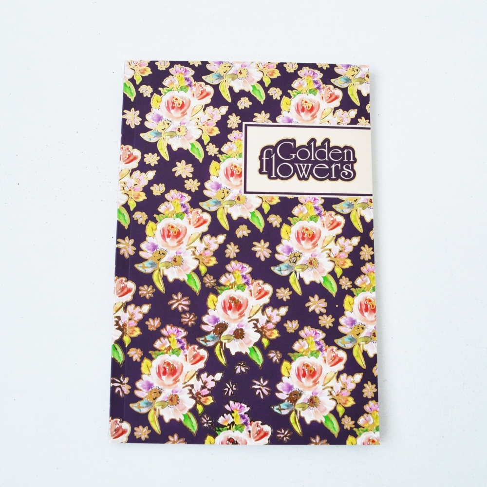 Блокнот TM Profiplan "Golden Flowers" purple, A5