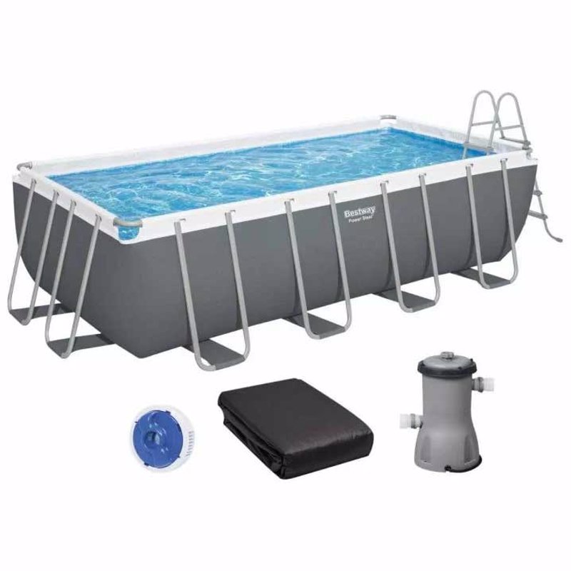 Басейн каркасний BW 56671 488-244-122см,фільтр-насос,сходи,подстил,тент,в кор.