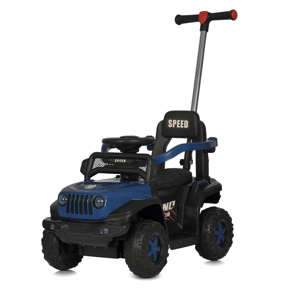 Джип M 5789EBLR-4 радіок.2,4G,3в1,1акум.6V7AH,2мот.14W,шкіра,EVA, MP3, bluetooth,муз.,світло,блакит.